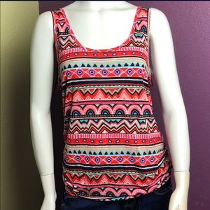 Multicolored Tribal Print Top